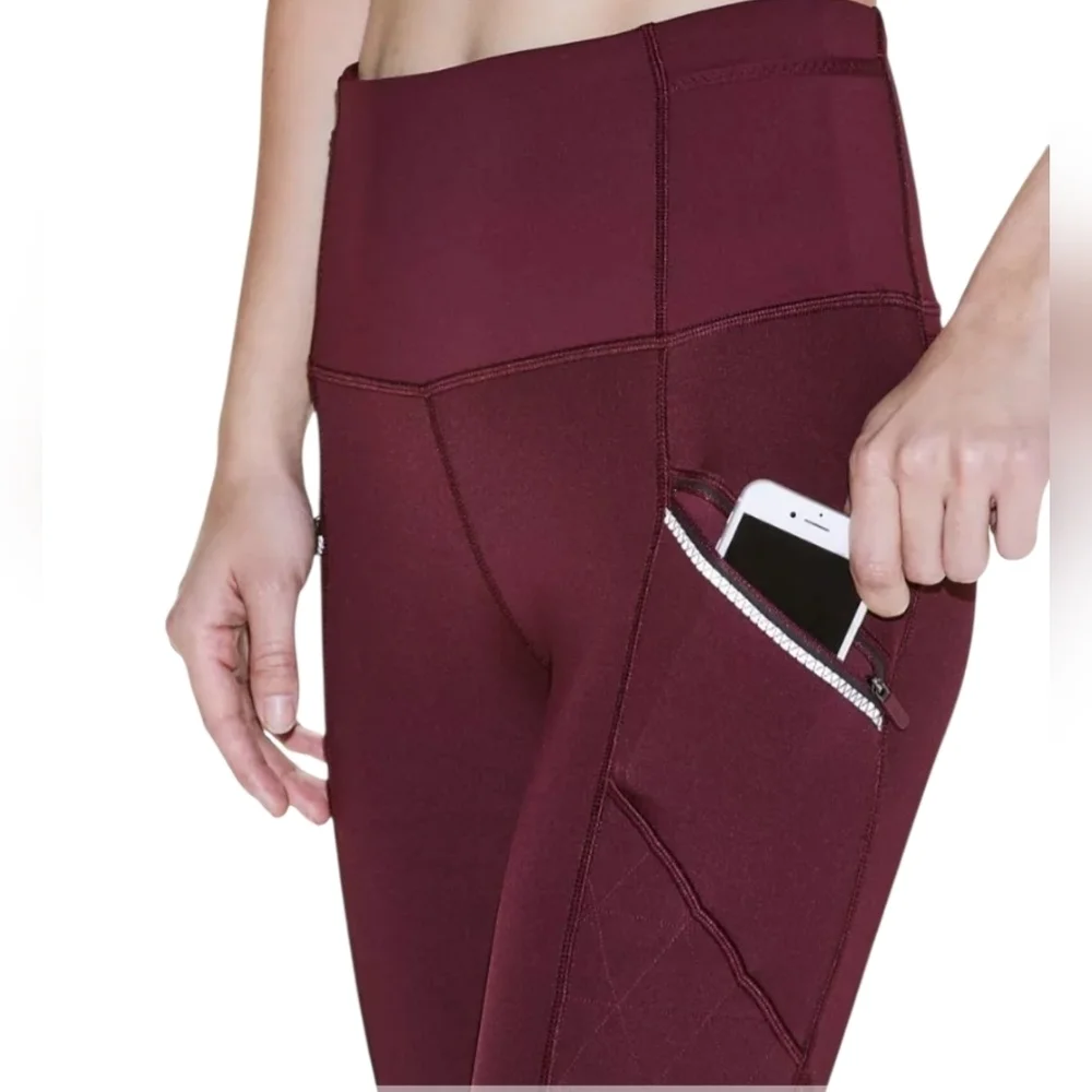 Lululemon Toasty Tech Tight II Legging Maroon Burgandy Red size 4